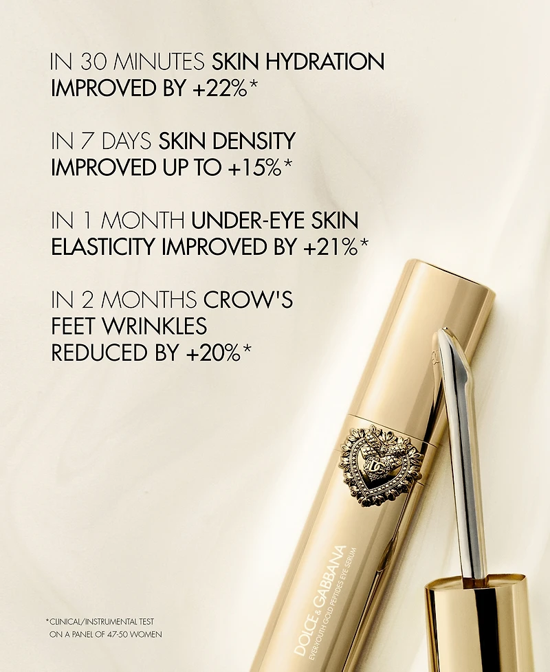 Dolce&Gabbana Ever-Youth Gold Peptides Refining & Wrinkle Correcting Eye Serum, 0.33 oz.
