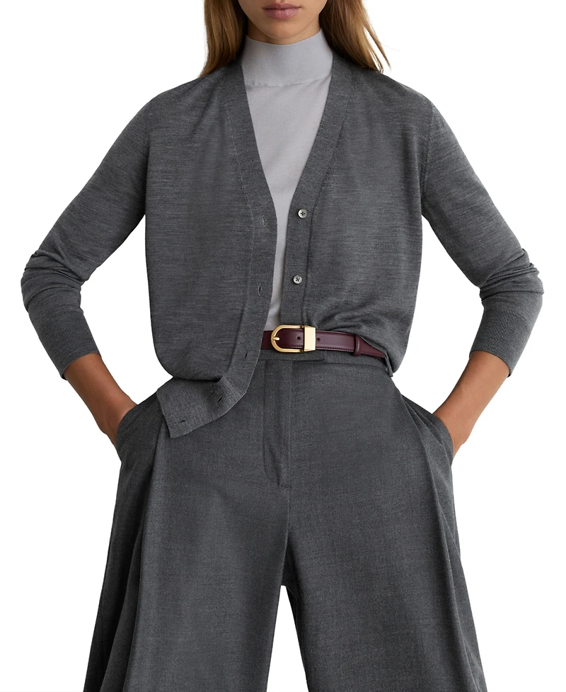 Reiss Women's Merino Wool V-Neck Cardigan