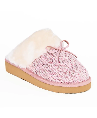 Minnetonka Women's Flurry Scuff Sparkle Knit Slippers