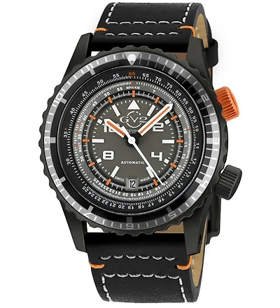 GV2 by Gevril Men's Swiss Made Contasecondi Swiss Automatic Italian Leather Strap Watch