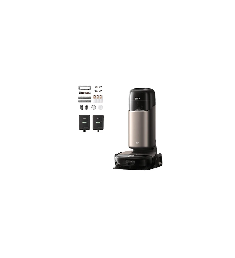 eufy Robot Vacuum Omni S2 + Accessory Kit + Hard Floor Cleaner,30,000 Pa Fade-Free Suction,99.99% Germ Removal