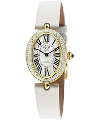 GV2 by Gevril Women's Piazza Navona Swiss Quartz Italian Leather Strap Diamond Watch