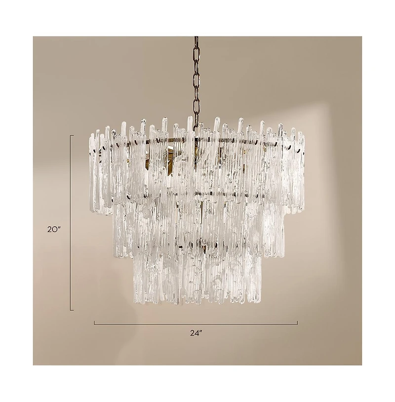 Z Gallerie Glacier Glass Chandelier