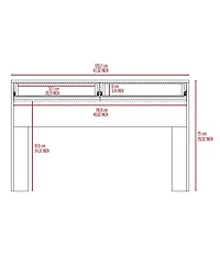 Fm Furniture Oslo Computer Desk with Two Drawers and Storage