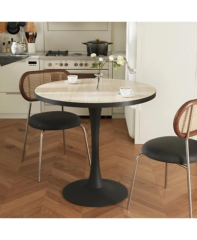Unho Leisure Marble Dining Table Modern Dining Room Table Round Coffee Table