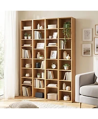 Gymax 71 Inches Tall Narrow Bookshelf 8-Tier Slim Bookcase w/ 4 Adjustable Shelves