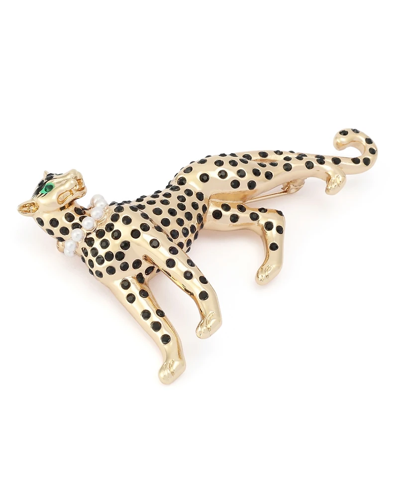 Betsey Johnson Faux-Stone Leopard Brooch