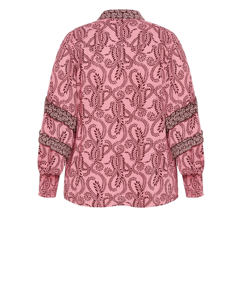 City Chic Women's Plus Dreamweaver Shirt