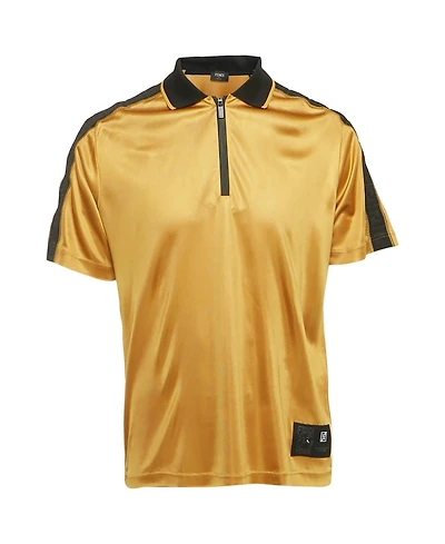 Pre-Owned Fendi Women's Ff Logo Tape Jersey Half-Zip T-Shirt