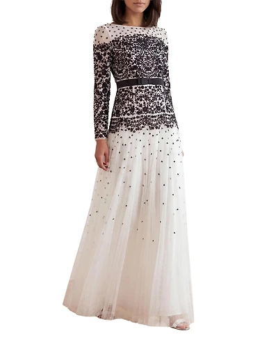 Needle & Thread Women's Gilded Long Sleeve Maxi Lace Gown