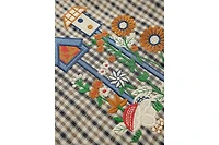 Aelfric Eden Women's Short-Sleeve Plaid Embroidered Button-Down Shirt