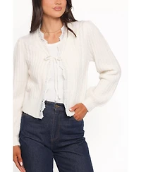 Petal and Pup Women's Silvie Lace Front-Tie Cardigan