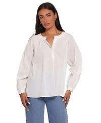 Petal and Pup Women's Irisa Front Button-Down Long Sleeve Cotton Shirt