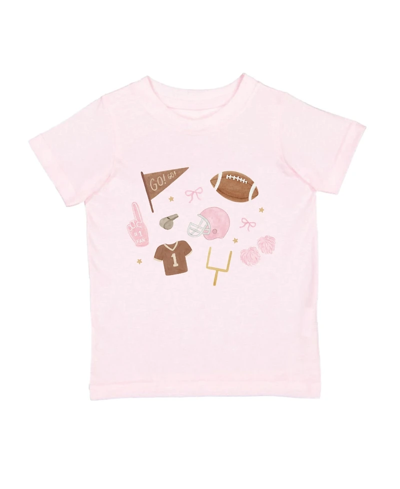 Sweet Wink Little Girls Game Day Icon Short Sleeve T-Shirt