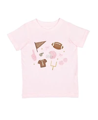 Sweet Wink Little Girls Game Day Icon Short Sleeve T-Shirt