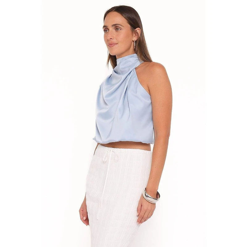 Petal and Pup Women's Cinzia Satin One-Shoulder Top