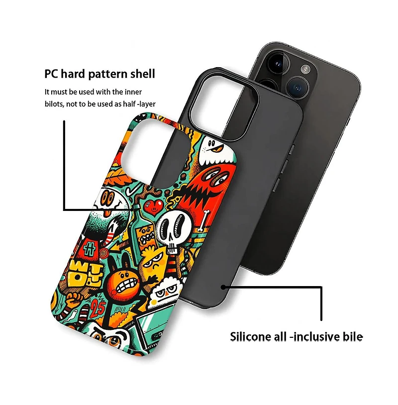 Lisen 2-Layer Phone Case with Anti-Slip Grip and Raised Camera Ring, Compatible with Apple iPhone 16 Pro Max