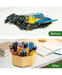 Danrong 360 Degree Rotating Desktop Organizer Pen Holder Storage