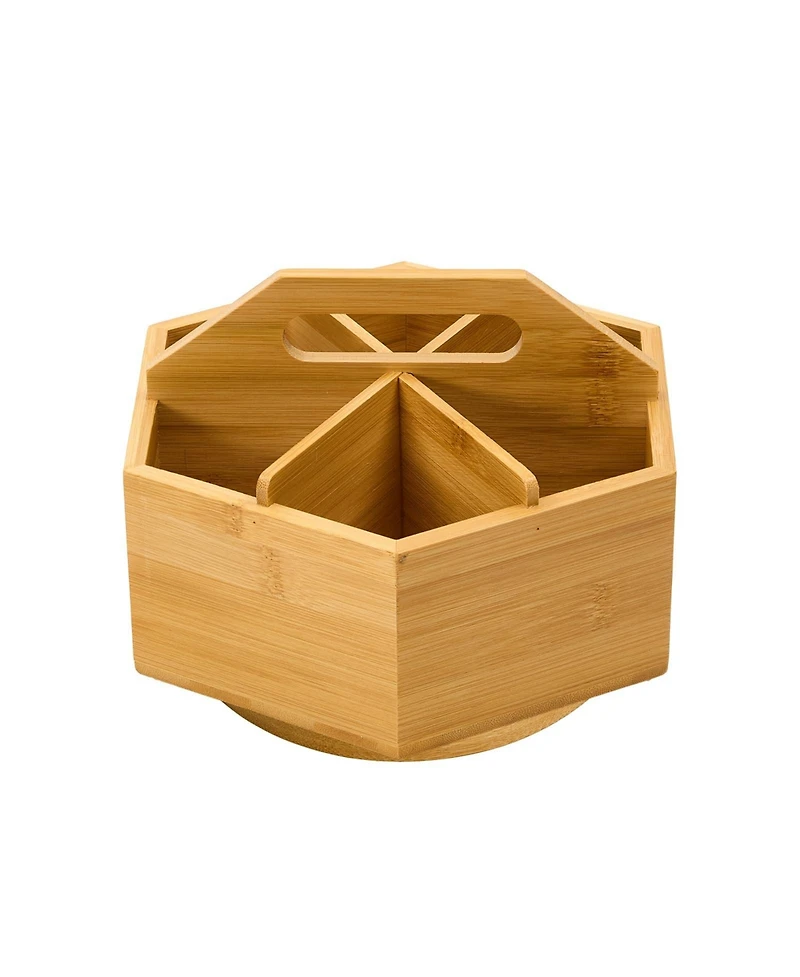 Danrong 360 Degree Rotating Hexagon Desk Organizer Pen Pencil Holder Art Supply Storage