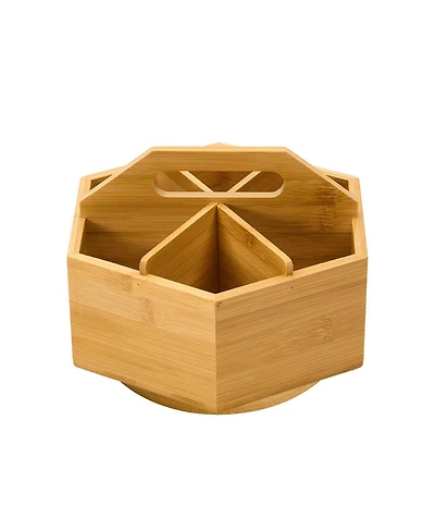 Danrong 360 Degree Rotating Hexagon Desk Organizer Pen Pencil Holder Art Supply Storage