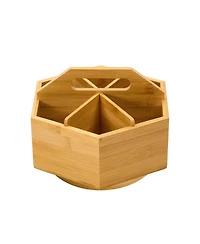 Danrong 360 Degree Rotating Hexagon Desk Organizer Pen Pencil Holder Art Supply Storage