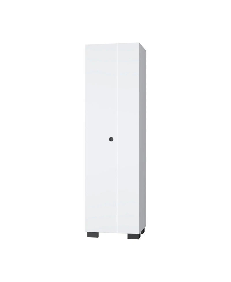 Fm Furniture Kingnston Utility Storage Cabinet for Brooms, Cleaning Supplies, and Household Organization