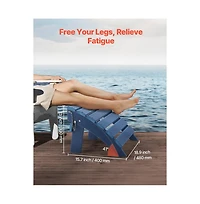 Slickblue Folding Adirondack Ottoman Footrest for Outdoor Chairs