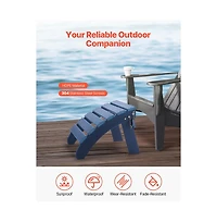 Slickblue 2 Pack Folding Outdoor Footrest Ottomans for Adirondack Chairs