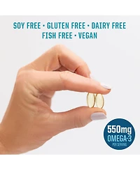 Sunwarrior Omega-3 Algae Oil Softgels, 550 Milligram Omega-3s with Dha and Epa, 60 Softgels
