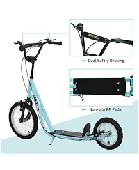 Sevorley Kids Kick Scooter with All-Terrain Tires and Adjustable Handlebar, Ages 3+