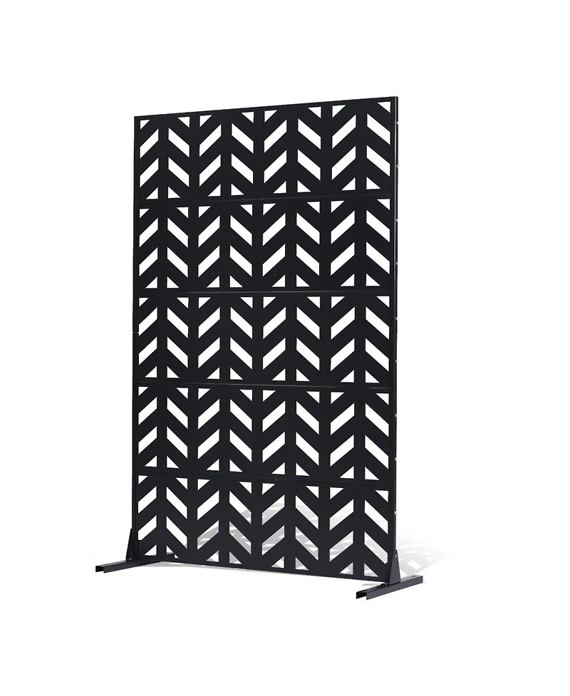 Slickblue 5 Panel Freestanding Privacy Screen for Patio and Outdoor Spaces