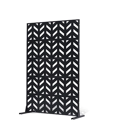 Slickblue 5 Panel Freestanding Privacy Screen for Patio and Outdoor Spaces