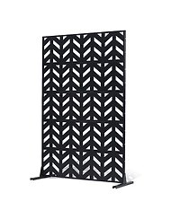 Slickblue 5 Panel Freestanding Privacy Screen for Patio and Outdoor Spaces