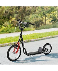Sevorley Adjustable Handlebar Kick Scooter with All-Terrain Tires and Non-Slip Deck, Ages 3+