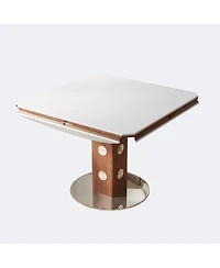 Streamdale Furniture 47.2" Extendable Round Dining Table, Sintered Stone