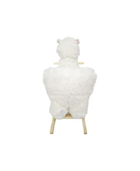 Sevorley Plush Alpaca Rocking Ride-On Toy with Safety Belt and Sound Effects, Ages 1-3