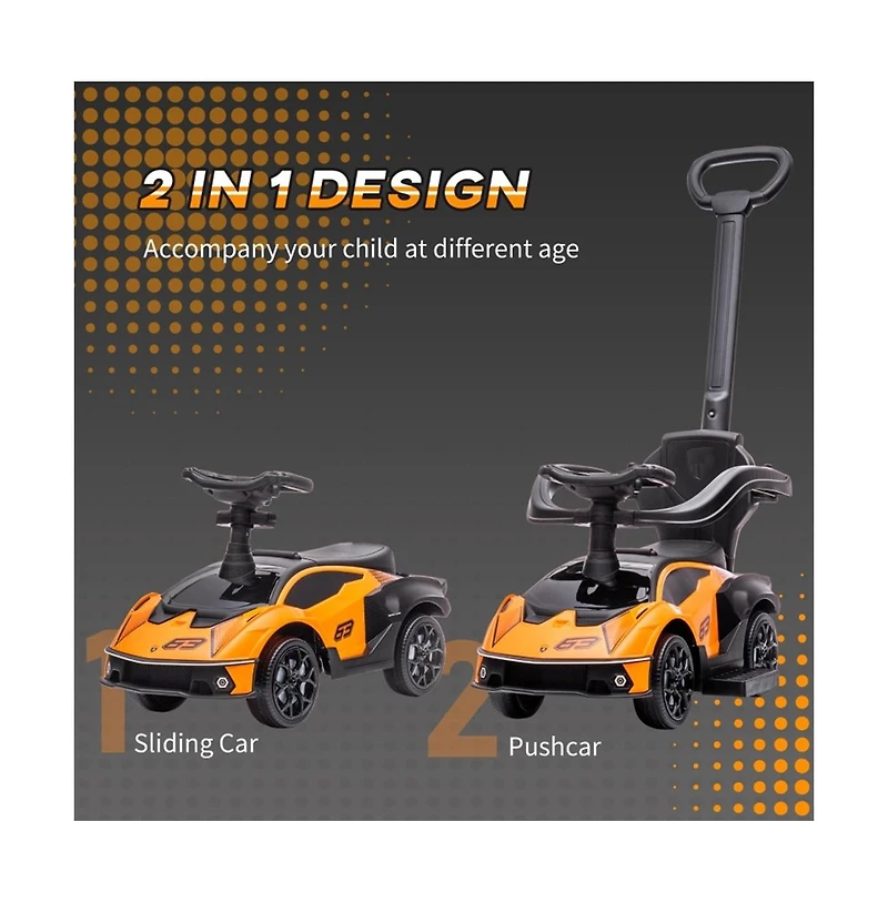 Sevorley 2-in-1 Toddler Ride-On Car with Horn and Storage, Ages 18-36 months