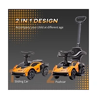 Sevorley 2-in-1 Toddler Ride-On Car with Horn and Storage, Ages 18-36 months