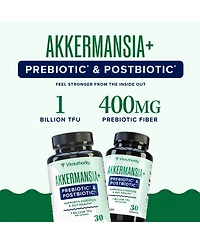 Vitauthority Akkermansia Plus Women's Probiotic and Prebiotic Capsules, 30 Count