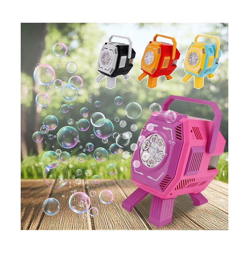 Bruce & Shark Portable Bubble Machine With Lights, Ages 3+