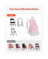 Sugift 50 Piece Spandex Stretch Chair Cover Set for Wedding Reception and Event Seating