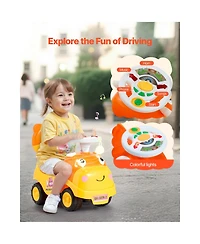 Sugift Toddler Ride On Push Car with Horn Music and Under Seat Storage, 48.5 lb. Capacity, Ages 19-36 Months