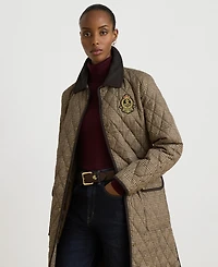 Lauren Ralph Womens Cord Collar Quilt