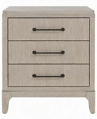 Sadie Three Drawer Wood Nightstand, Macy's Exclusive