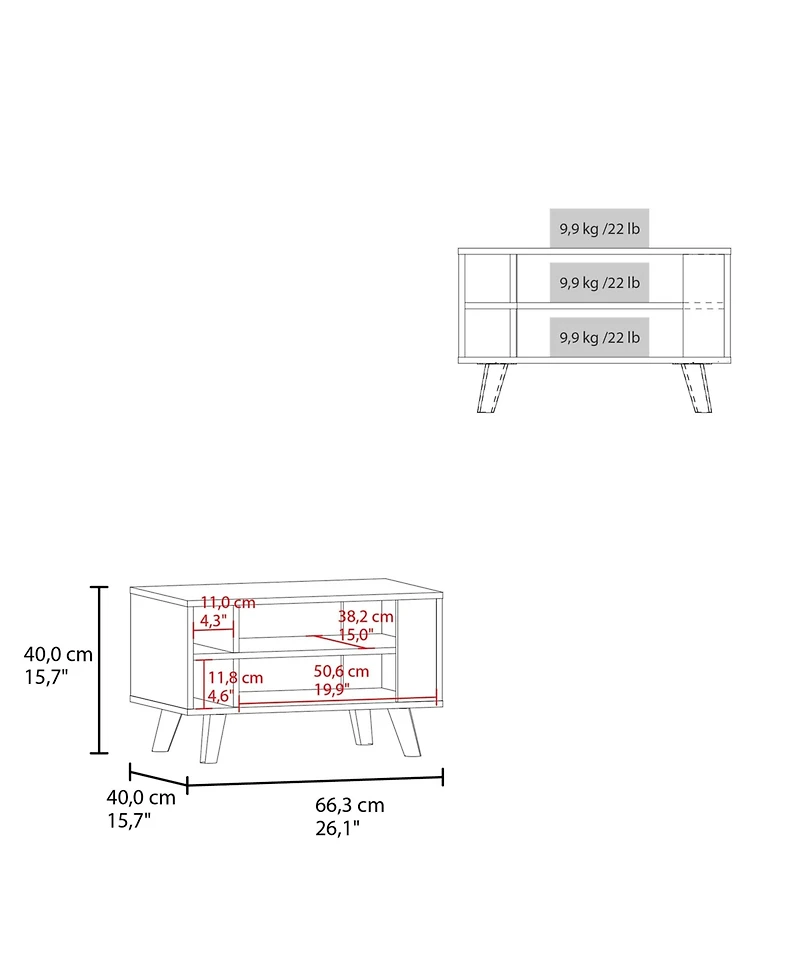 Fm Furniture Bouse Coffee Table with Open Storage