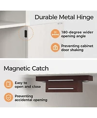 Flynama Farmhouse Charging Nightstand