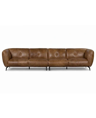 Avori Leather 2-Piece Sofa, Macy's Exclusive