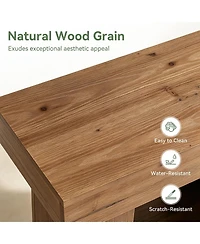 Tribesigns 23.6" Rustic End Table with Storage Shelf