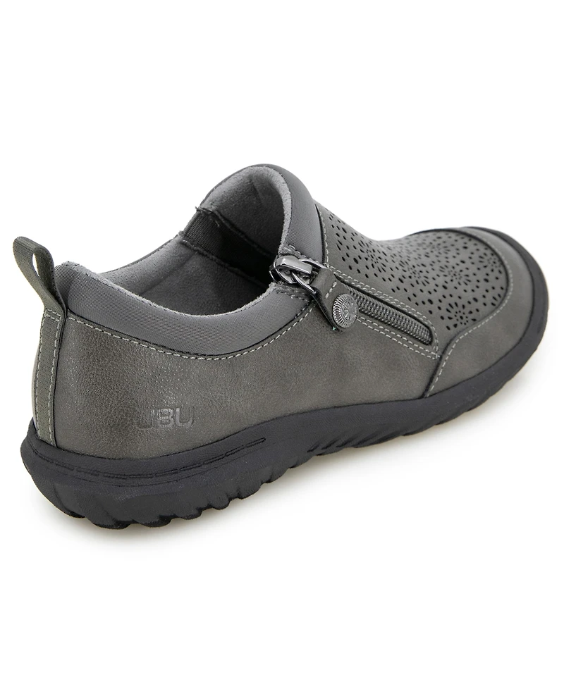 Jbu Women's Avery-Wide Closed Round Toe Casual Flats