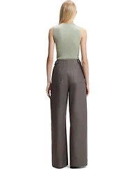 Boss by Hugo Women's Feskies Ribbed-Knit Mock-Neck Sleeveless Top